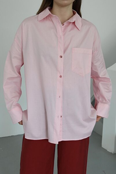 Laluvia Pink Oversize Shirt