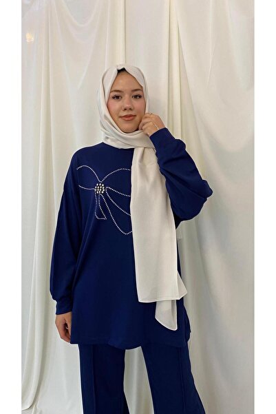 zenne TAŞ İŞLEMELİ İKİLİ PANTOLON TUNİK TAKIM (girişimci anne tarafından gönd...