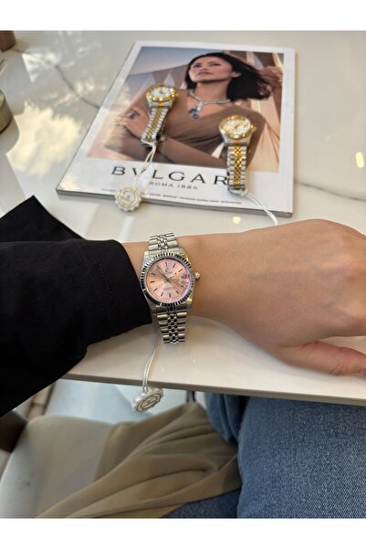 Bluemix Aksesuar ساعة يد نسائية من الفولاذ مع تقويم من السلسلة الخاصة (مع سوا...