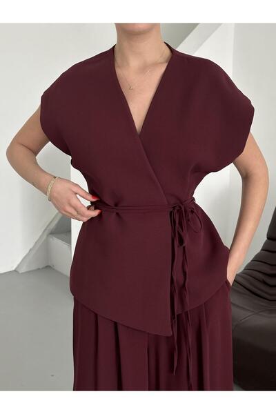 Laluvia Bordó Juana mellény nadrág szett