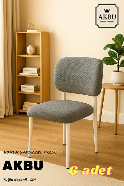 AKBU 6 adet bohem sandalye kılıfı / yeni model sandalye örtüsü / elma sandalye kılıfı (alt-üst olarak)