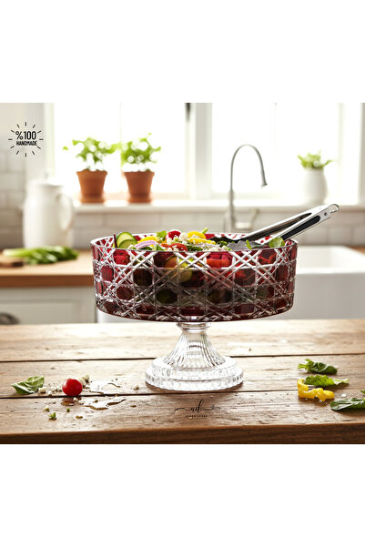 AKDEN STORE El İşçiliği Velin Serisi Cam Kase / Meyvelik