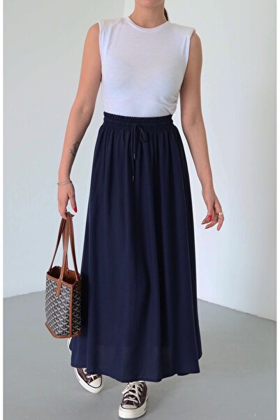 Laluvia Sötétkék elasztikus derékszoknya - 1142