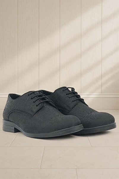 Rakerplus Black Lace-Up Suit Classic Children's Shoes