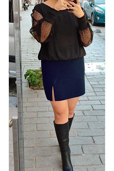 Butik Без підкладки, з розрізом над коліном, міні-спідниця Portoriko Kunaş, довжина 45 см