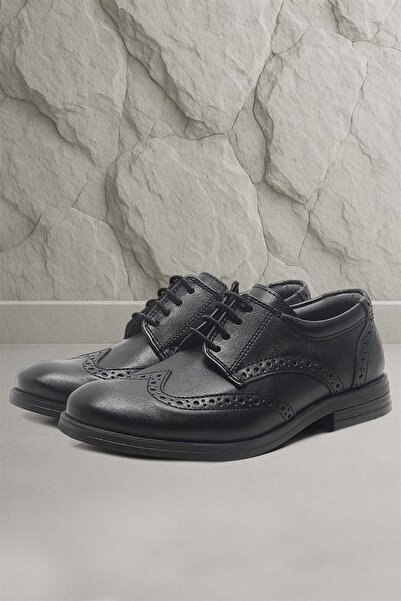 Rakerplus Κλασικά σχολικά παπούτσια για αγόρια με μαύρα κορδόνια