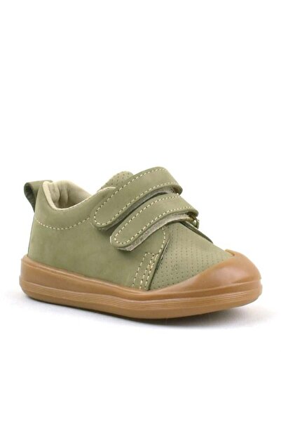Rakerplus Sonic Genuine Leather Khaki Velcro Anatomical Baby Sports Shoes Sneaker