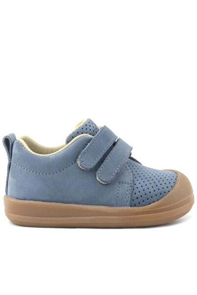 Rakerplus Sonic Genuine Leather Gray Velcro Anatomical Baby Sneakers Sneakers