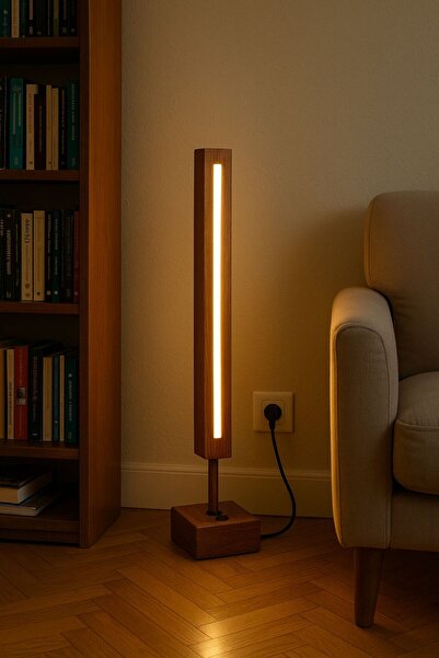 Aysem Wood Floor Lamp Floor Lamp Lampshade Living Room Hotel Office Corner Lamp Decorative Lamp