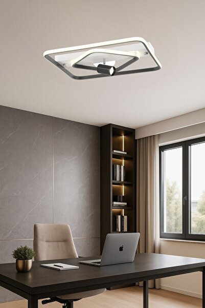 ESSLİGHT Kosta 45 cm Spotlu Plafonyer LED Avize 3 Renk Işık Modlu (Beyaz / Sarı / Gün Işığı)