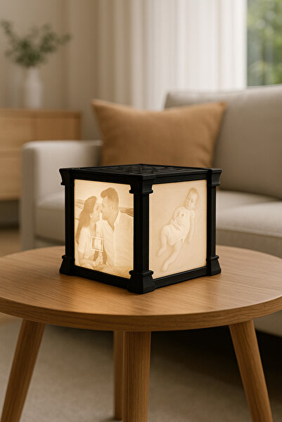 GenelTedarik Özelleştirilebilir Hediyelik Litofan Küp Lamba