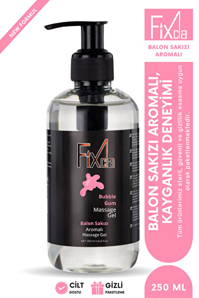 FixCla Kayganlaştırıcı Jel Su Bazlı 250 ml – Balon Sakızı Aromalı, Masaj Jeli...