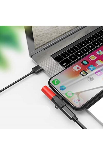 CODEGEN / Codegen Apple iPhone Lightning + 3.5mm Stereo Dönüştürücü Çoklayıcı Siyah Adaptör CDG-CNV48
