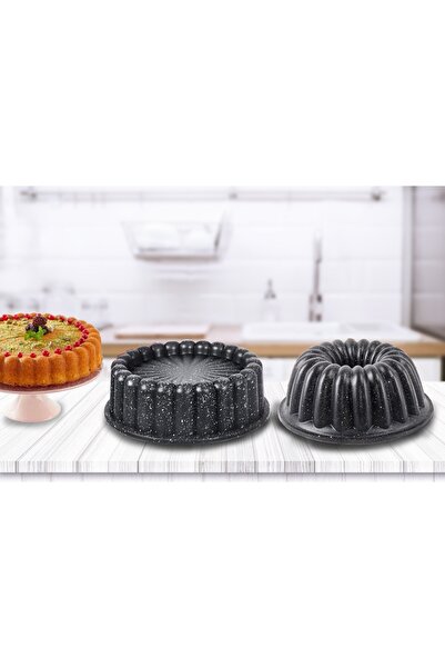 ADA 2-Piece Cast Iron Asian, Sliced Cake Mold Tart, Cast Iron Cake Mold