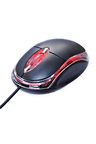 huitich Mini Wired Optical Mouse USB Plug-and-Play, Black