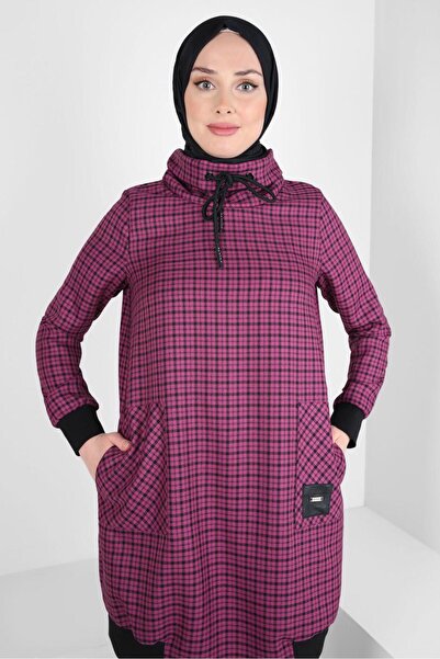 Alvina تونيك مع تفاصيل ربطة عنق 44304