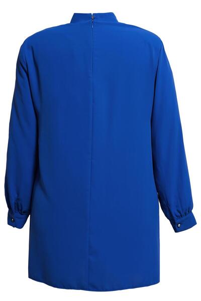 Alvina Plus Size Tied Collar Tunic 20403