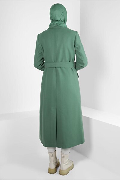 Alvina ΠΑΛΤΟ ΜΕ ΖΩΝΗ ΚΑΙ ΔΙΠΛΟ ΛΑΜΠΡΟ ΚΟΛΑΡΟ 90448