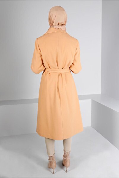 Alvina Double Breasted Collar Belted Coat 90305