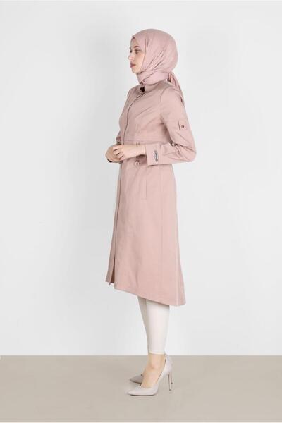 Alvina Fermuarlı Hakim Yaka Trençkot 10564