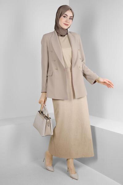 Alvina Φούστα με ίσια κοπή με κρυφή σχισμή 60419