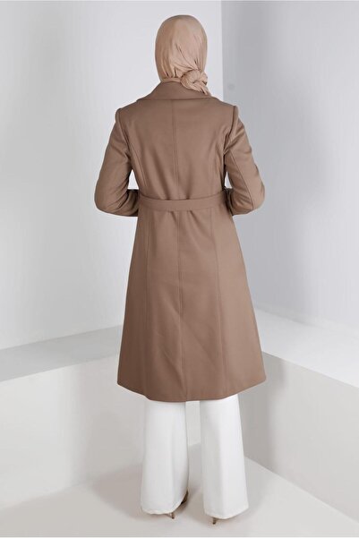 Alvina BELTED BUTTON DETAIL COAT 90382