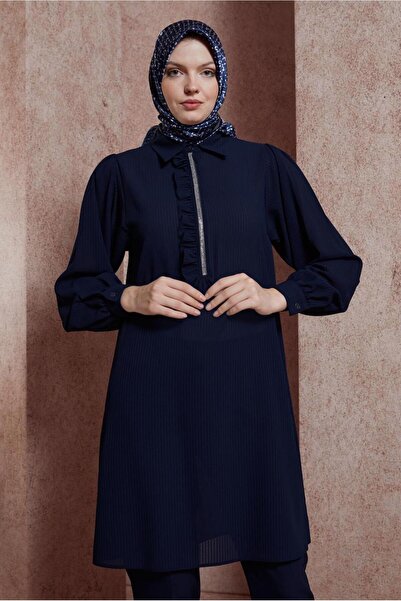 Alvina STONE STRIPED RIFFIR DETAIL TUNIC 43856