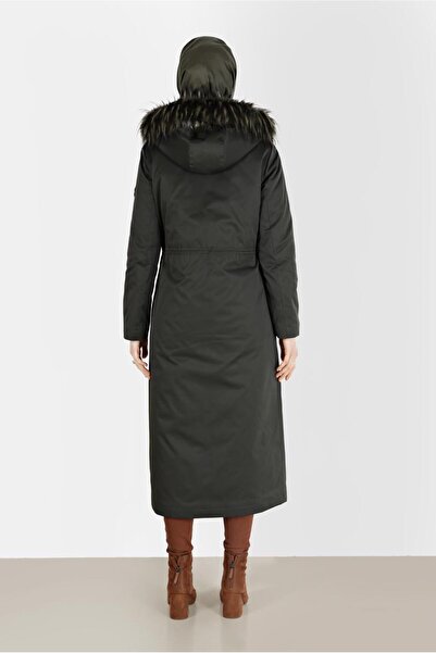 Alvina Furry Hooded Parka - Drawstring Waist 90200