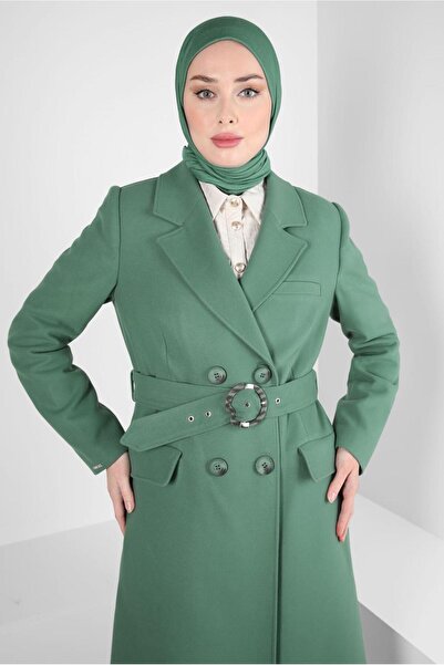 Alvina ΠΑΛΤΟ ΜΕ ΖΩΝΗ ΚΑΙ ΔΙΠΛΟ ΛΑΜΠΡΟ ΚΟΛΑΡΟ 90448