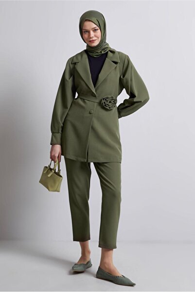 TRENDTESETTÜR Women's Rights Belted Trousers Suit t 5816