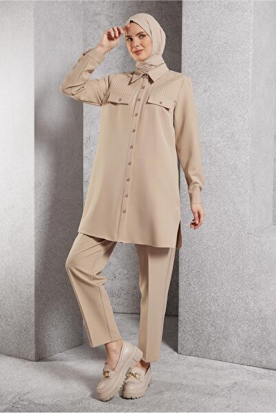 Alvina 45117 Model Shirt Collar and Pants Set