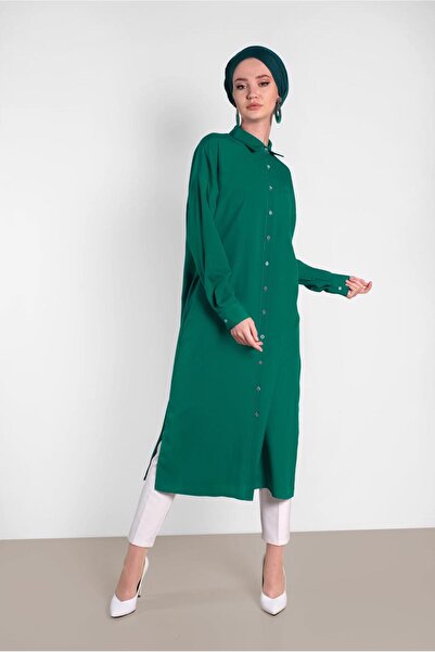 Alvina Buttoned Tunic with Side Slips 4435
