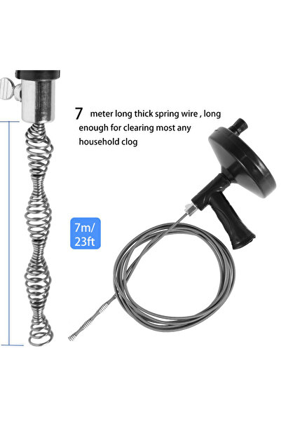 Choice أداة حفر الأنابيب 7M 3/7M، مثقاب تصريف أنابيب الصرف الصحي، أداة إزالة ...