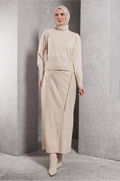 Alvina Belted Sunny Leather Skirt 60638