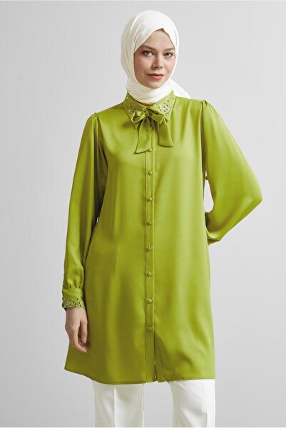 Alvina Stone Detail Satin Tunic 45323