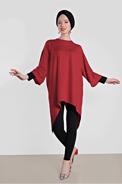 Alvina ARKASI YIRTMAÇLI DİRSEK KOL TUNİK  4494