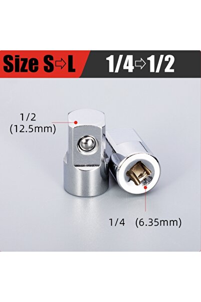 Choice 1-4 to 1-2 1/2,1/4,3/8 Ratchets Wrench Socket Adapter Converter Transfer Socket Wrench Ratchet Sleev