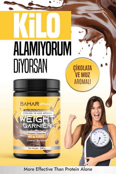 Bahar Kids Protein Toz Besin Destekleyici Muz Ve Kakao Aromali protein tozu 1 Kutu