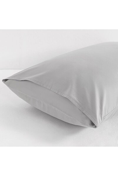 İz Home Βασικό σετ μαξιλαροθήκης Ranforce σε γκρι χρώμα | 2 Τεμάχια | (50Χ70 εκ.) | Βαμβακερό