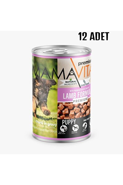 MamaVita Mamavitta 12 Adet Kuzu Etli Yavru Köpek Maması 400 gr