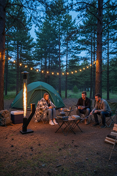 Onetick Outdoor Cam Portatif Pelet Soba Kamp Bahçe Teras Sobası - Pürmüz&Pelet Hediyeli