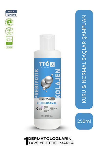 TTO -x Prebiyotik & Kolajen Kuru Ve Normal Saçlar Şampuan 250ml (glycerin,maltodextrin,triethanolamin