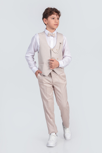 Zaziko Kids Erkek Çocuk Takım Elbise(YELEK GÖMLEK, PANTOLON)tkm-2411-z