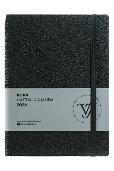 Victoria's Journals Kuka 2026 Седмичен дневник A5 (14x21cm) Мека корица Слонова кост 80gsm