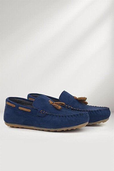 Rakerplus Тъмносини велурени мокасини за момчета