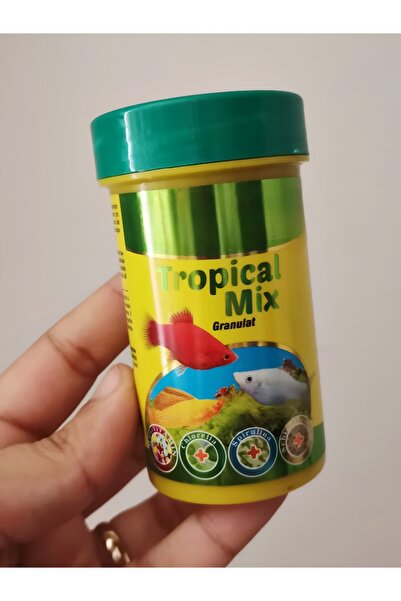 MDİZMİR Tropikal Balık Yemi Neon Platy Moli Balığı Discus Betta Melek Balık Yemi 100 ml