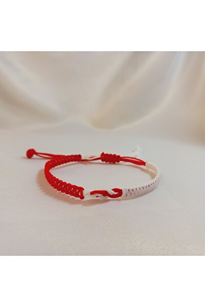 Crystal Atelier Samsunspor Kırmızı Beyaz Sonsuzluk Figürlü Taraftar Makrome B...