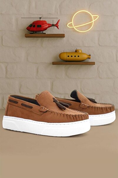 Rakerplus Pantofi clasici pentru băieți din piele intoarsa maro