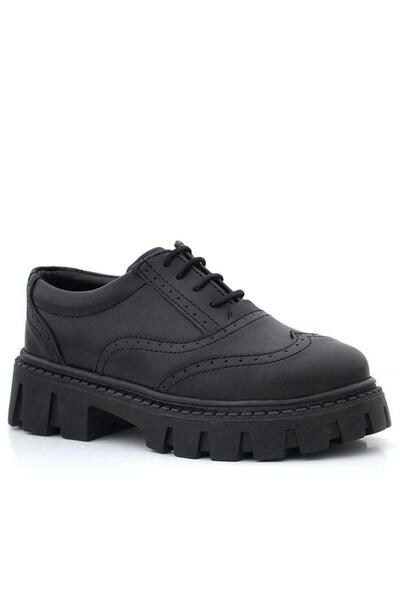 Rakerplus Чорні матові оксфорди на шнурівці для дівчаток