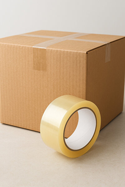 YOK YOK AMBALAJ Koli Bandı 100 Metre Şeffaf Paketleme ve Ambalajlama Bandı 1 ...